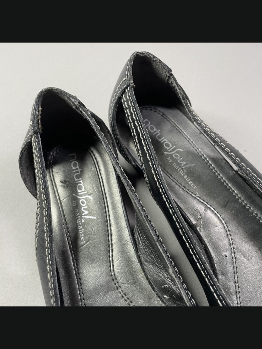 Naturalizer Shoes Womens 7 black leather verdon slip on loafer flats summer - Picture 6 of 11